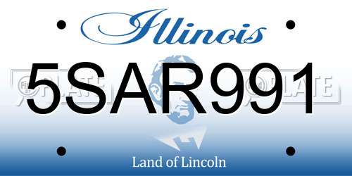 5SAR991 Illinois License Plate