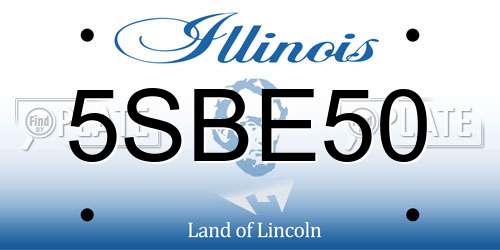 5SBE50 Illinois License Plate