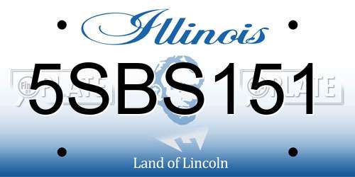 5SBS151 Illinois License Plate