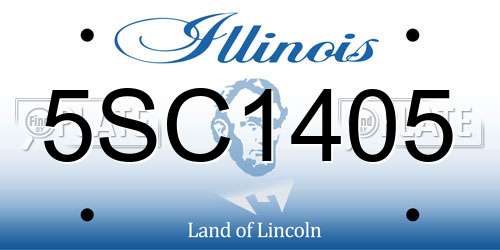 5SC1405 Illinois License Plate