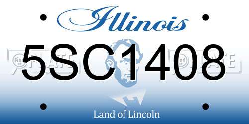 5SC1408 Illinois License Plate