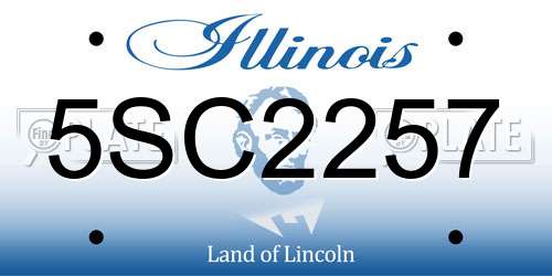 5SC2257 Illinois License Plate