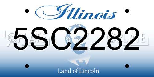 5SC2282 Illinois License Plate