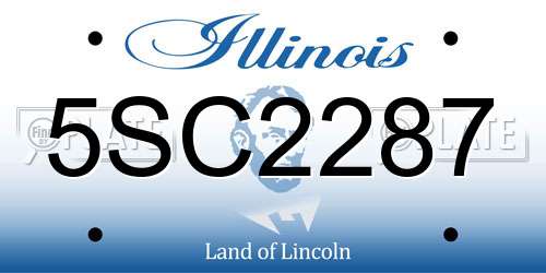 5SC2287 Illinois License Plate