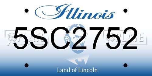 5SC2752 Illinois License Plate