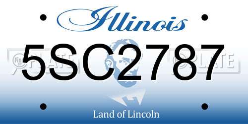 5SC2787 Illinois License Plate