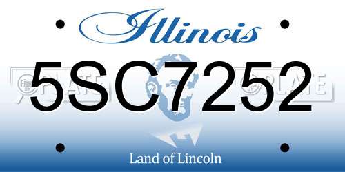 5SC7252 Illinois License Plate