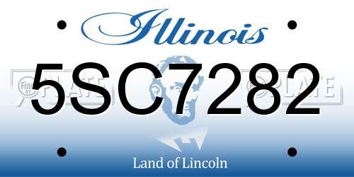 5SC7282 Illinois License Plate