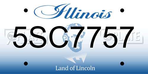 5SC7757 Illinois License Plate