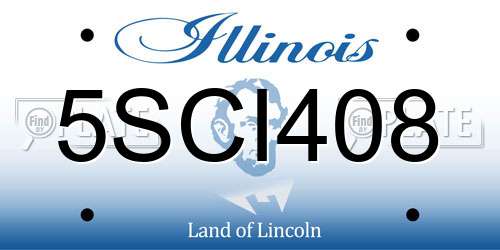 5SCI408 Illinois License Plate