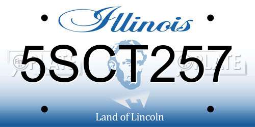 5SCT257 Illinois License Plate
