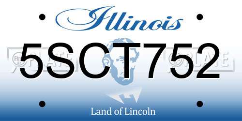 5SCT752 Illinois License Plate