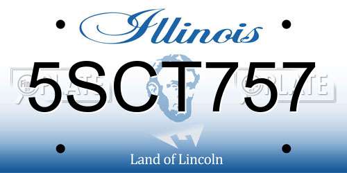 5SCT757 Illinois License Plate