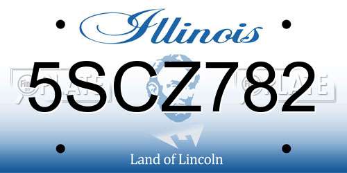 5SCZ782 Illinois License Plate