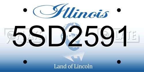 5SD2591 Illinois License Plate