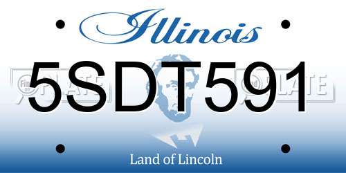 5SDT591 Illinois License Plate