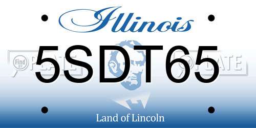 5SDT65 Illinois License Plate