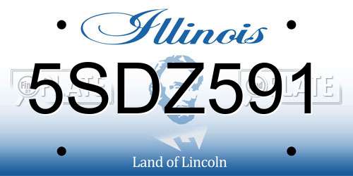 5SDZ591 Illinois License Plate