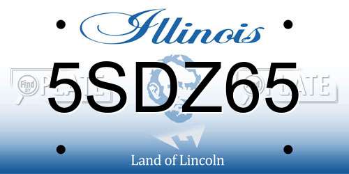 5SDZ65 Illinois License Plate