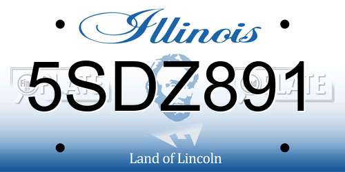5SDZ891 Illinois License Plate