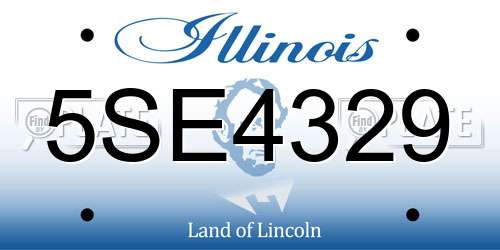 5SE4329 Illinois License Plate