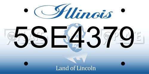 5SE4379 Illinois License Plate