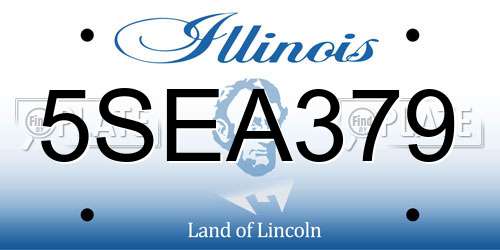 5SEA379 Illinois License Plate