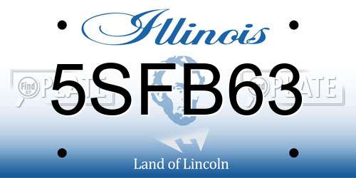 5SFB63 Illinois License Plate