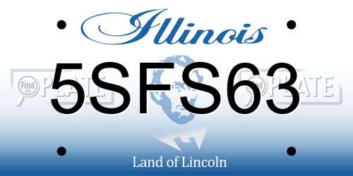 5SFS63 Illinois License Plate