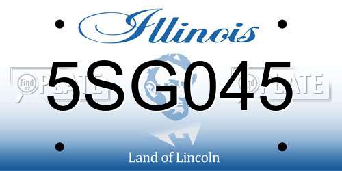 5SG045 Illinois License Plate