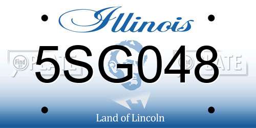 5SG048 Illinois License Plate