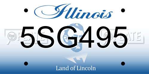 5SG495 Illinois License Plate