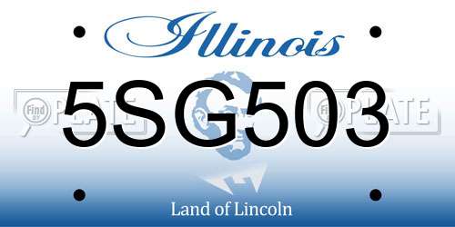 5SG503 Illinois License Plate