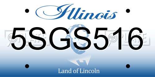 5SGS516 Illinois License Plate
