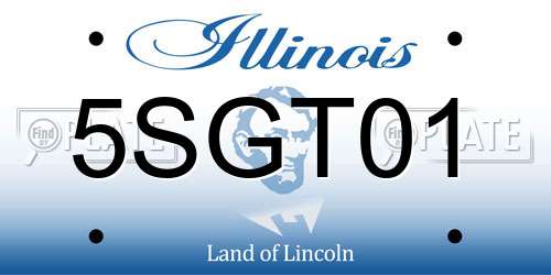 5SGT01 Illinois License Plate