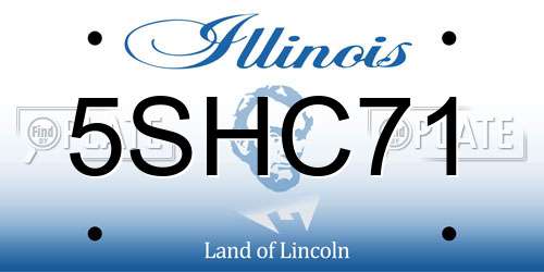 5SHC71 Illinois License Plate