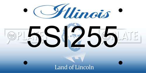 5SI255 Illinois License Plate