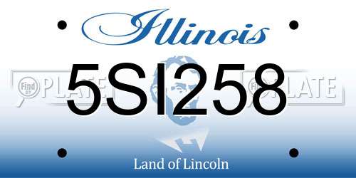 5SI258 Illinois License Plate