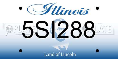 5SI288 Illinois License Plate