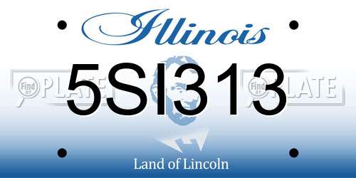 5SI313 Illinois License Plate