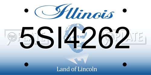 5SI4262 Illinois License Plate