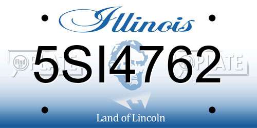 5SI4762 Illinois License Plate