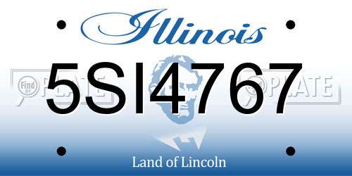 5SI4767 Illinois License Plate
