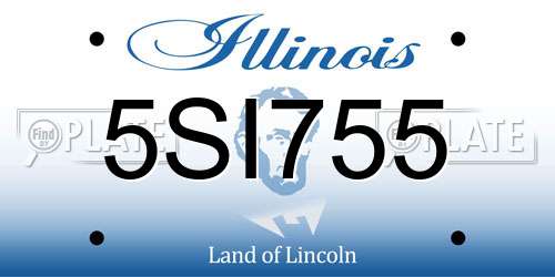 5SI755 Illinois License Plate