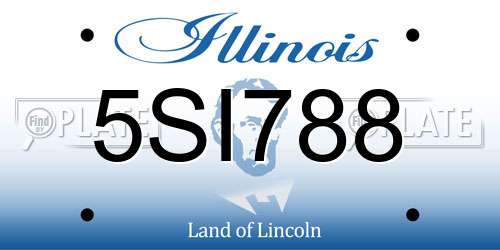 5SI788 Illinois License Plate