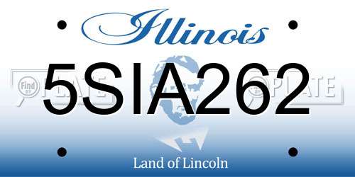 5SIA262 Illinois License Plate