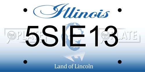 5SIE13 Illinois License Plate
