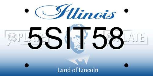 5SIT58 Illinois License Plate