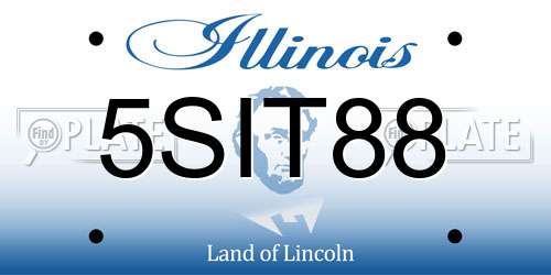 5SIT88 Illinois License Plate
