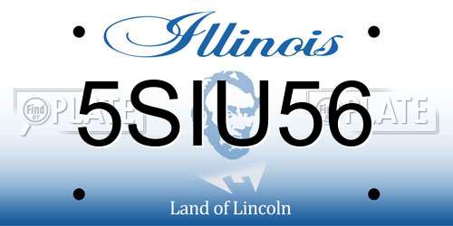 5SIU56 Illinois License Plate